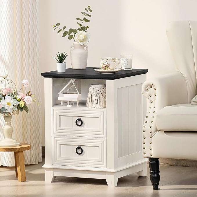 18" Farmhouse Night Stands Set of 2 - Image 4