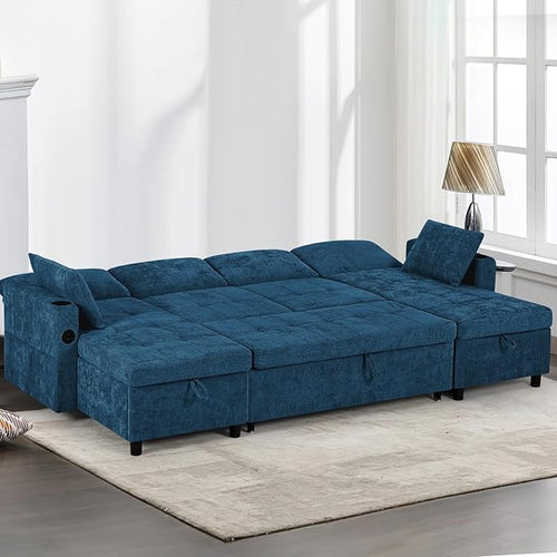 110" Sectional Pull Out Sofa Bed - Image 2