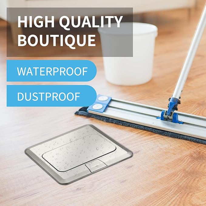 Vagueior Pop-Up Floor Box Kit, 20A Tamper-Weather Resistant Receptacle GFCI - Image 5