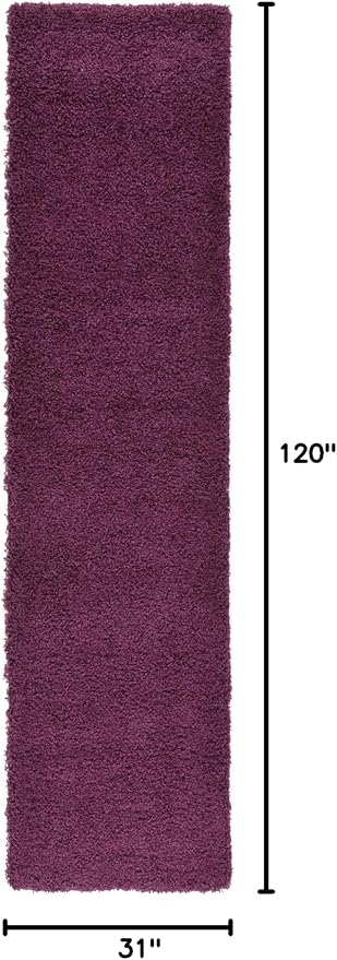 Unique Loom Solid Shag Collection Area Rug - Image 2