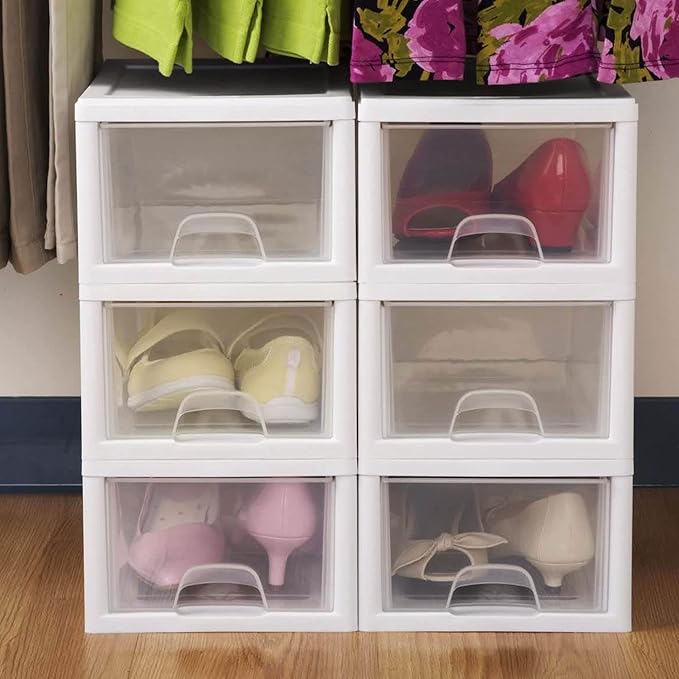 Sterilite 6-Pack 6 Quart Stacking Drawer, Accessories, Craft Supplies, Shoes or - Image 5