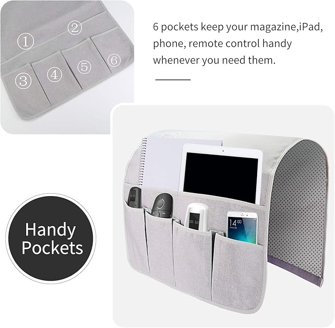 SYSOV Sofa Armrest Organizer, Remote Control Holder - Image 4