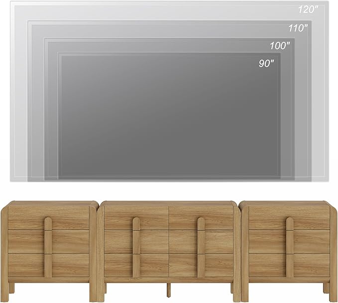 WAMPAT 3 Piece Bedroom Dresser Set, 110.2" Wide 12 Drawers Wood Dresser - Image 9