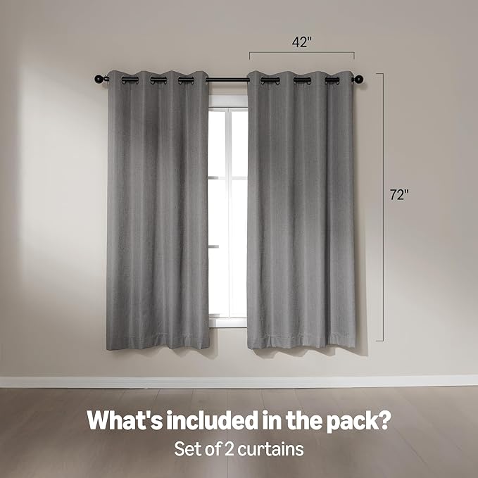 Amazon Basics Faux Linen Blackout Curtains - Image 5