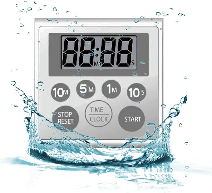 NUOSWEK Digital Timer Waterproof Shower Timer Shower Clock Bathroom Kitchen by NUOSWEK