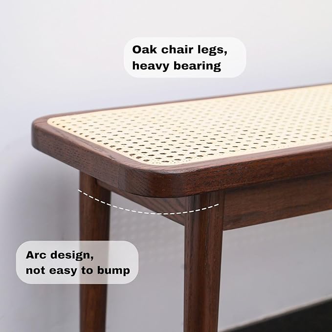 47.2'' Natural Rattan Dining Bench - Image 7
