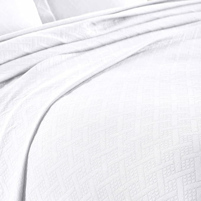 Superior 100% Cotton Basket Weave Bedspread - Image 3