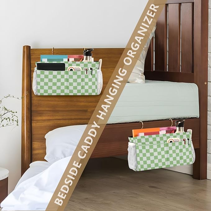 Bedside Caddy Hanging Bunk Bed Caddy Bed Organizer Hanging Pocket - Image 7