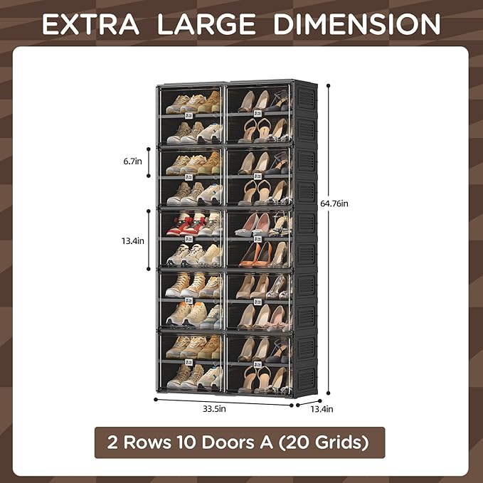 Shoe Rack Organizer Cabinet for Closet Entryway - Image 3