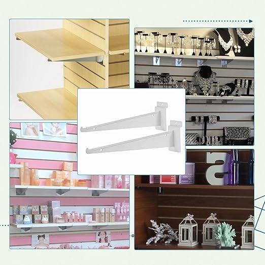 10Pack Slatwall Shelf Brackets, 6 inch Slatwall Bracket - Image 7