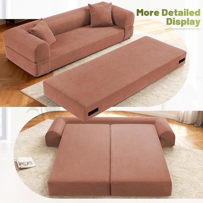 Convertible Futon Sofa Bed, Queen Sleeper Sofa Bed, Compressed Couch in a Box - Image 5