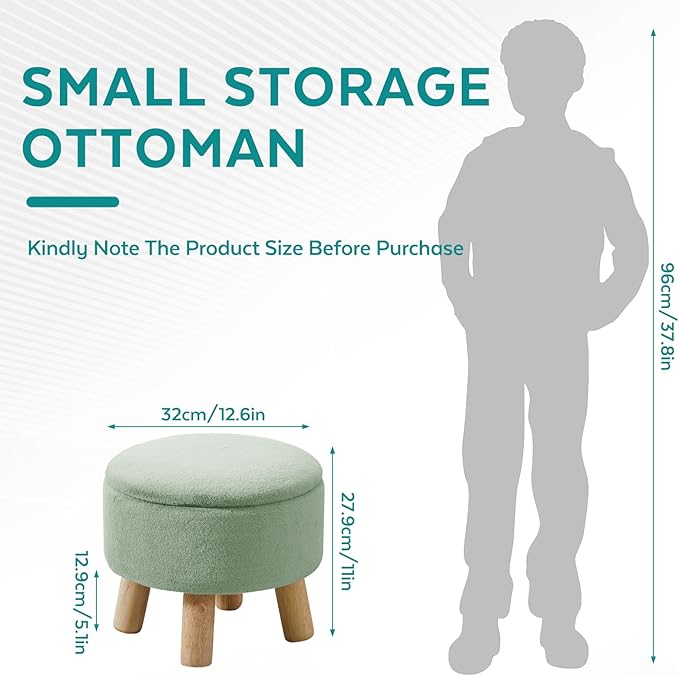 FIMIVIBI Small Foot Stool Ottoman - Image 2