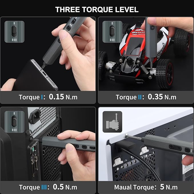 STREBITO Mini Electric Screwdriver Set 155 in 1 Small Electric Screwdriver - Image 4