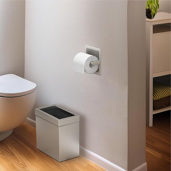 Gatco Modern Rectangle Wastebasket, Satin Nickel - Image 5