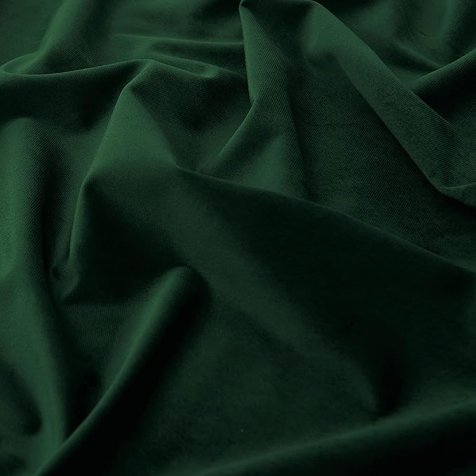 RYB Home Green Living Room Curtains, Vintage Velvet Drape Soft Durable Texture - Image 6