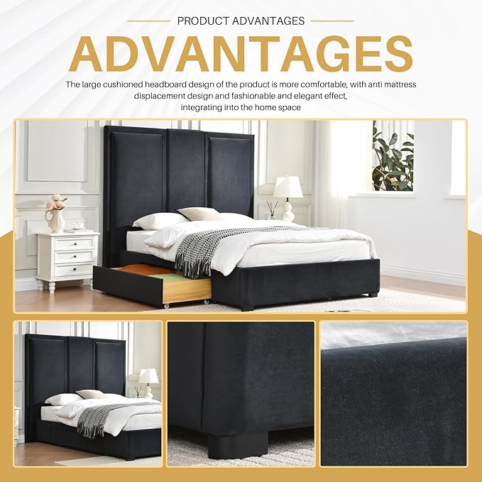 YUHUASHI Queen Size Bed Frame - Image 6