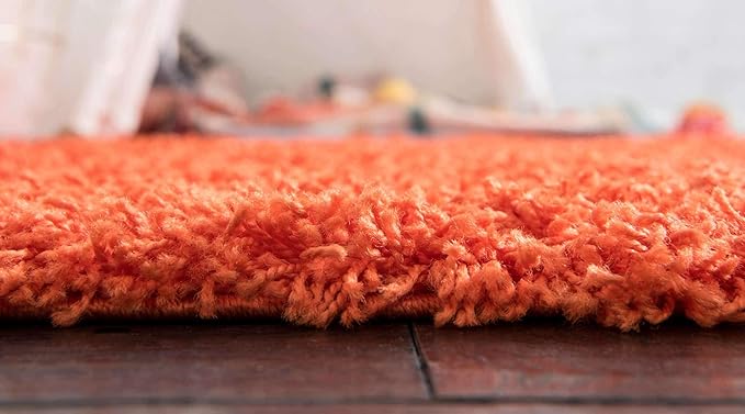 Unique Loom Solid Shag Collection Area Rug - Image 4