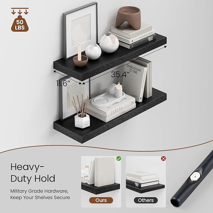 Heimlove 36 Inch Long Floating Shelf - Image 4