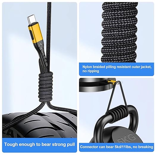 Durcord USB C to USB C Cable, Type C to Type C Charger Braided USB Cable - Image 3