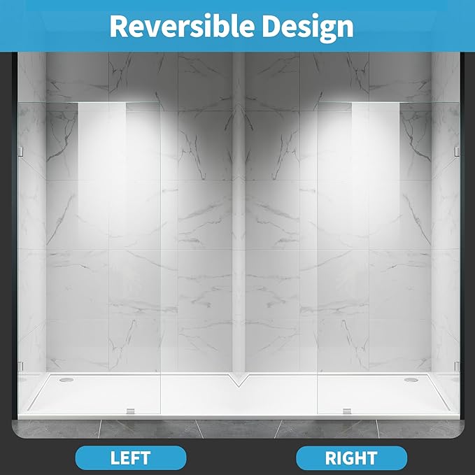 Shower Glass Panel, 28.5" W x 78.75" H Fixed Shower Screen Panel - Image 6
