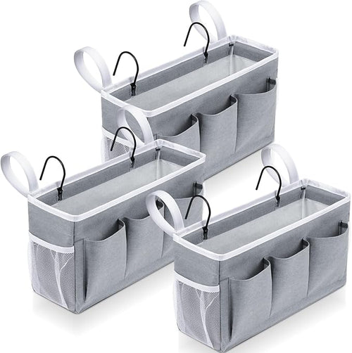 3 Pcs Bedside Caddy Storage Organizer, Bedside Hanging Storage Bag by Unknown