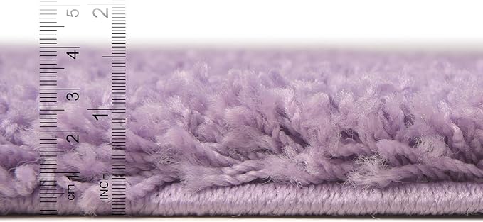Unique Loom Solid Shag Collection Area Rug - Image 3