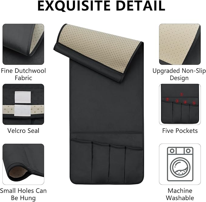 WETRBWEH TV Remote Control Holder Couch Caddy, Non-slip Bedside Caddy Organizer - Image 5