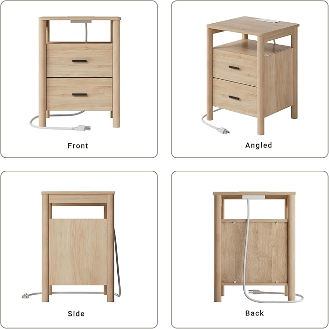 FavourLife Night Stand Set 2, Modern Nightstand - Image 7
