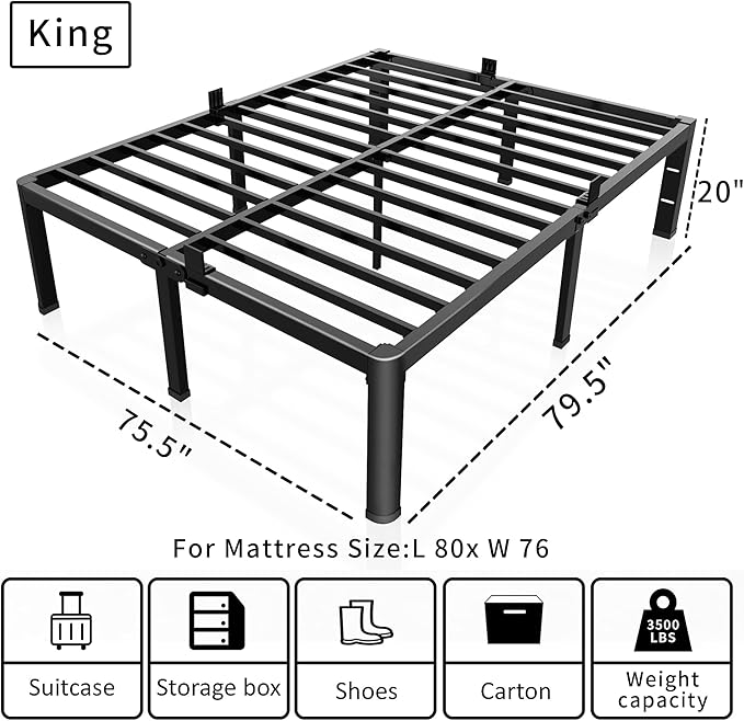 ROIL 20 Inch King Bed Frame - Image 2