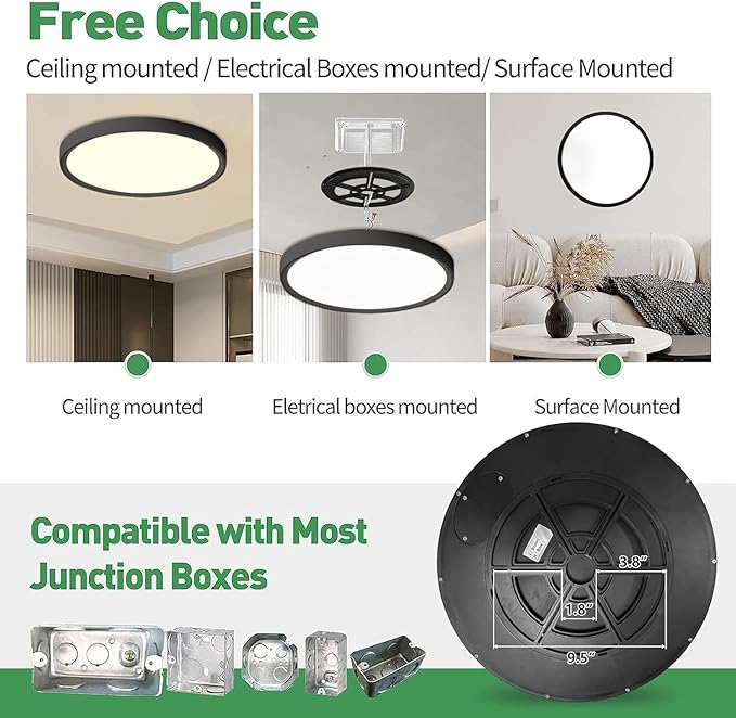 6PK 15.8 Inch Dimmable LED Flush Mount Ceiling Light, - Image 5