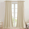 StangH Beige Curtains for Kids Bedroom Super Soft Smooth Velvet Light Dimming by StangH