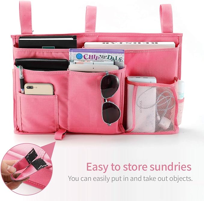 Bseash Bunk Bed Organizer, Bedside Caddy Hanging Bed Organizer Storage Bag 8 - Image 4