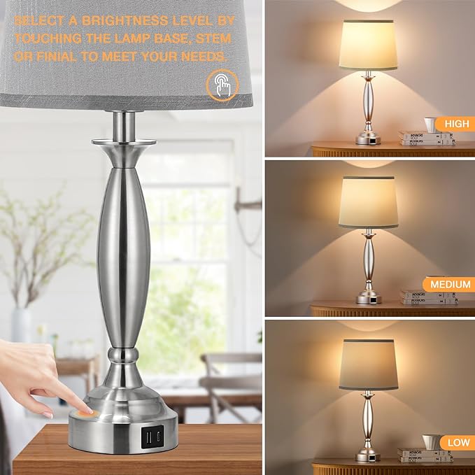 Bedrooms Touch Control Bedside Lamp - Image 3
