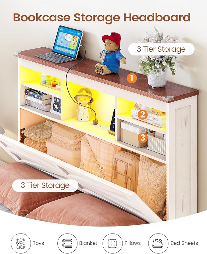 AOGLLATI Farmhouse Twin Bed Frame - Image 5