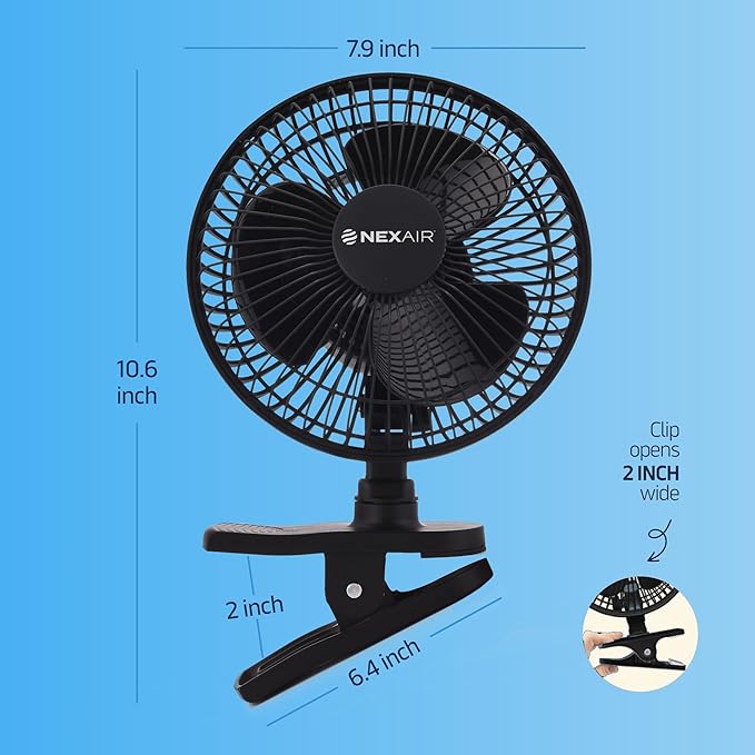 NEXAIR 6-Inch Portable Desk or Clip-on Fan - Image 7