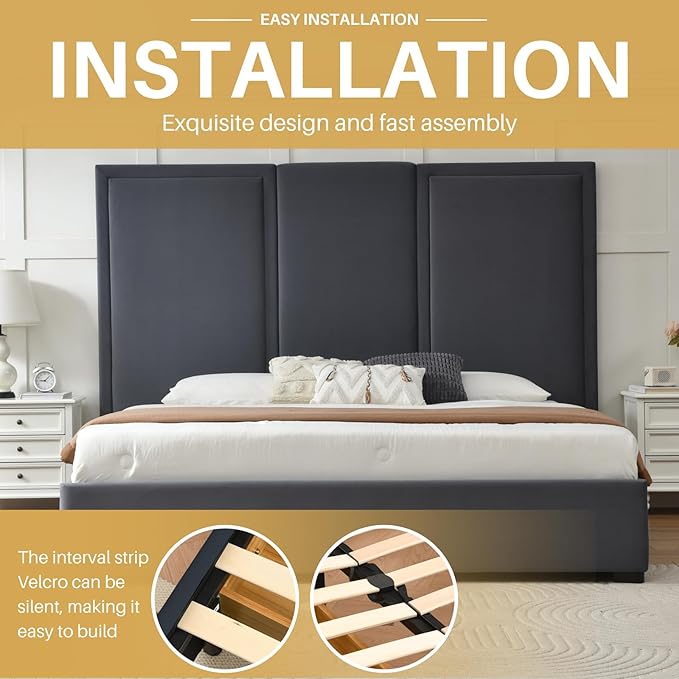 YUHUASHI King Size Bed Frame - Image 6