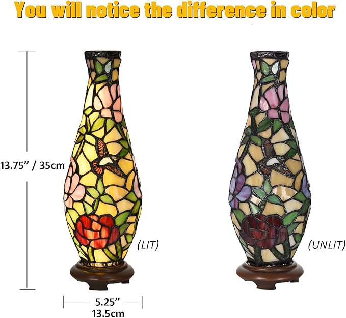 A0010 Tiffany Style Vase Table Lamp LED - Image 4