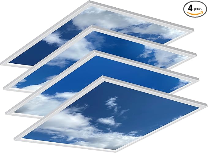 4 Pack 2x4 LED Flat Panel Light Drop Ceiling Fixture by NothingButLEDs