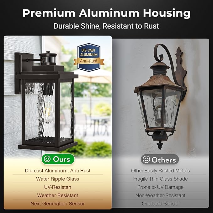 VIANIS 2 Pack Large Adjustable-Sensitivity Motion Sensor Outdoor Lights - Image 6