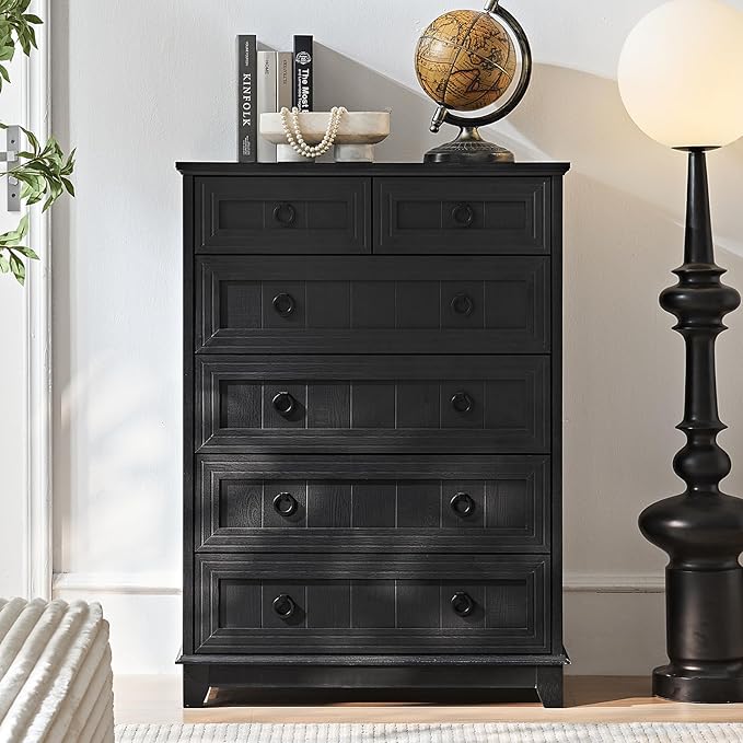 Farmhouse 6 Drawer Dresser for Bedroom, Rustic Wood Dresser - Image 6