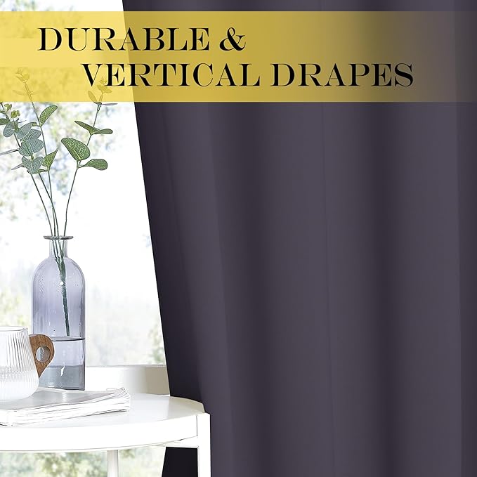 NICETOWN Blackout Curtains for Sliding Glass Door Room Divider Noise Reduce - Image 3