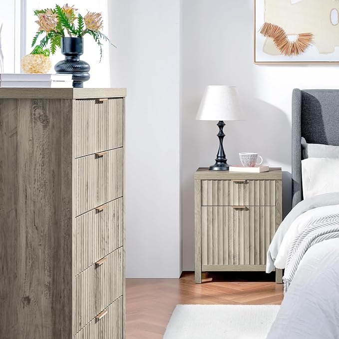 5 Drawers Dresser for Bedroom, 44 Inches Tall Modern Bedroom Dressers, Chest of - Image 2