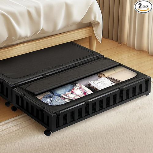 2 Pack Bamboo Under Bed Storage by GASHELL