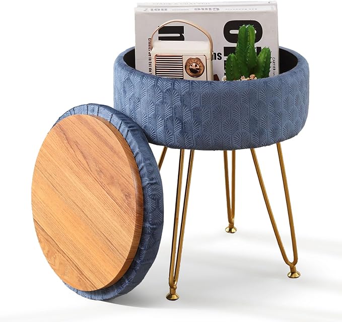Cpintltr Foot Stool Velvet Storage Ottoman by CpintltrFruniture