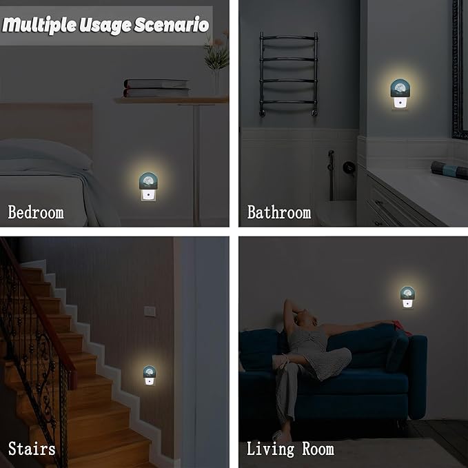 Full Moon and Misty Forest Night Light Plug into Wall, Starry Sky and Forest - Image 7