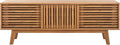 SAFAVIEH ESMA TV Stand for up to 65" Flatscreen – Oak Brown, Sliding Doors by SAFAVIEH