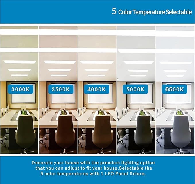 2x2 LED Light Flat Panel, 20/25/30/35/40W, 5 Color Temps 3K/3.5K/4K/5K/6.5K - Image 3