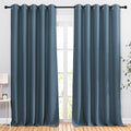 NICETOWN Smoky Blue Curtains 110 inches Long, Grommet Thermal Insulated by NICETOWN