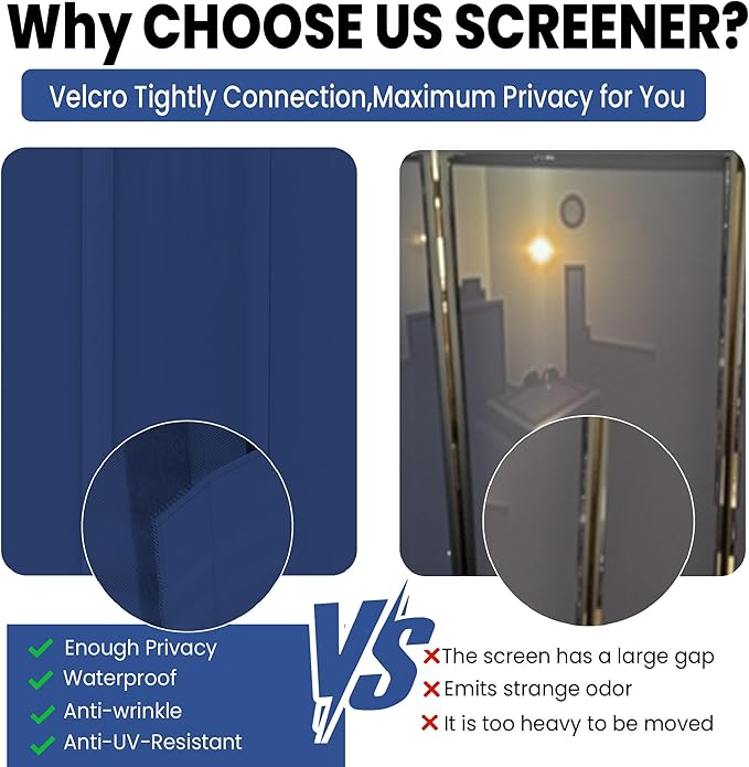 Room Divider, 4 Panel Upgraded Folding Privacy Screen, 88” Highly Secretive - Image 4