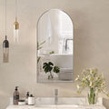 Arched Medicine Cabinets with Mirror, Wall Mounted Brushed Nickel Mirror Cabinet by Mepplzian